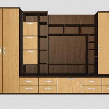卧室衣柜柜子组合柜电视柜SU模型下载_sketchup草图大师SKP模型