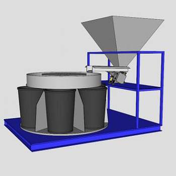 旋转式分样器450公斤SU模型_su模型下载 草图大师模型_SKP模型