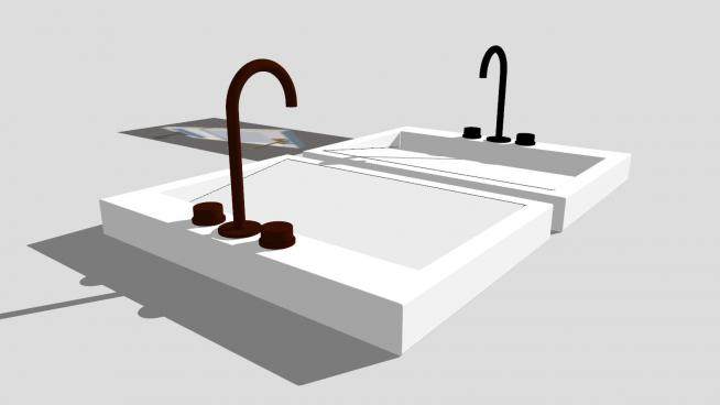 陶瓷洗手池sketchup模型下载_sketchup草图大师SKP模型