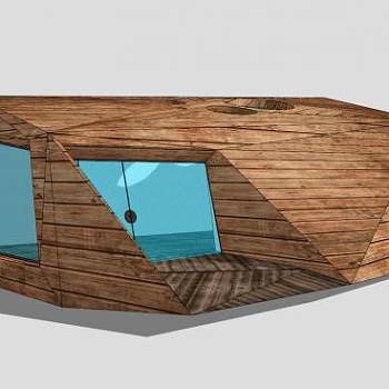 独特个性木屋SU模型下载_sketchup草图大师SKP模型