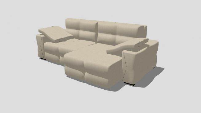 小型沙发两座沙发家具SU模型下载_sketchup草图大师SKP模型