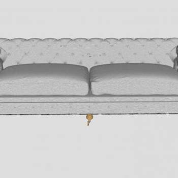 欧式皮革沙发精美家具SU模型下载_sketchup草图大师SKP模型