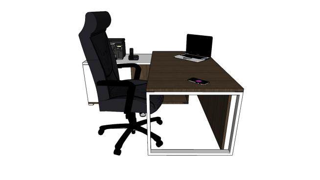 办公桌椅电脑设备SU模型下载_sketchup草图大师SKP模型