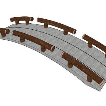 日式拱桥SU模型下载_sketchup草图大师SKP模型