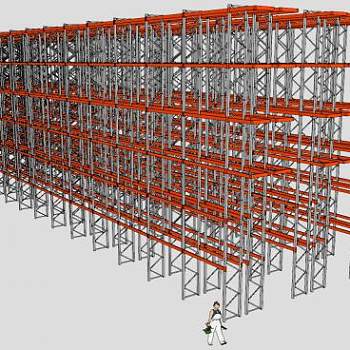 建筑桁架SU模型下载_sketchup草图大师SKP模型