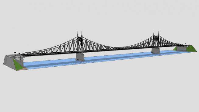 跨海大桥梁SU模型下载_sketchup草图大师SKP模型