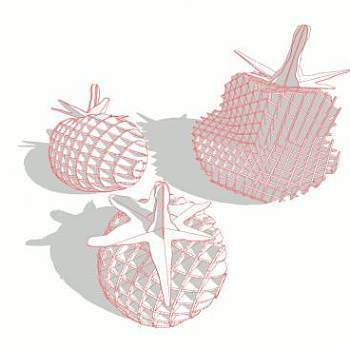 番茄西红柿工艺品雕塑SU模型下载_sketchup草图大师SKP模型