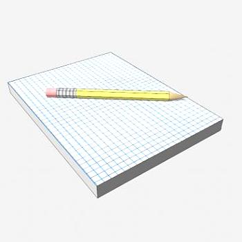 蓝色网格书本SU模型下载_sketchup草图大师SKP模型