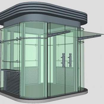 玻璃房空间SU模型下载_sketchup草图大师SKP模型