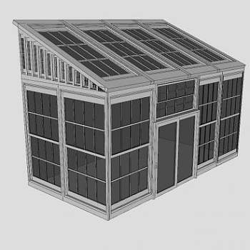 现代阳光房建筑sketchup模型下载_sketchup草图大师SKP模型