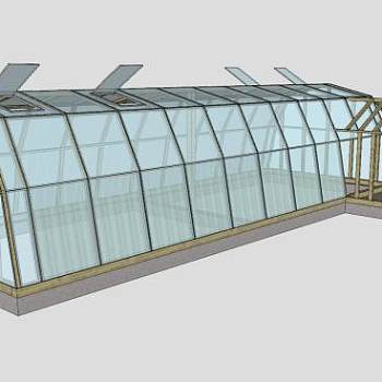 绿植房温室大棚阳光房SU模型下载_sketchup草图大师SKP模型