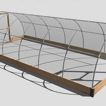 半圆形温室大棚SU模型下载_sketchup草图大师SKP模型