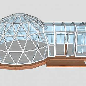 沙漠异形阳光房SU模型下载_sketchup草图大师SKP模型