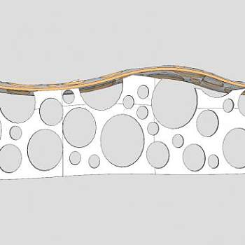 创意波浪廊架SU模型下载_sketchup草图大师SKP模型