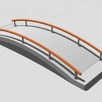 小型弧形拱桥SU模型下载_sketchup草图大师SKP模型