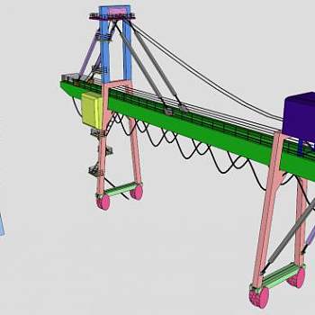 塔吊起重机SU模型_su模型下载 草图大师模型_SKP模型