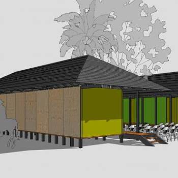赛马休息室SU模型下载_sketchup草图大师SKP模型