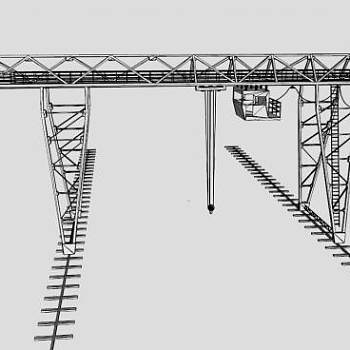 桁架式龙门吊SU模型_su模型下载 草图大师模型_SKP模型