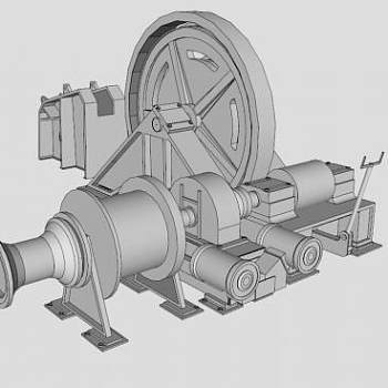 大型卷扬机SU模型_su模型下载 草图大师模型_SKP模型