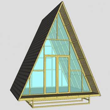 度假阳光房木屋SU模型下载_sketchup草图大师SKP模型