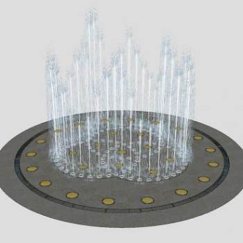 旱喷喷泉SU模型下载_sketchup草图大师SKP模型