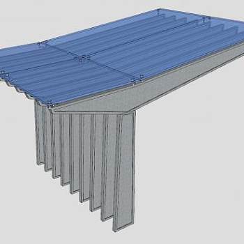 简易挡雨棚SU模型下载_sketchup草图大师SKP模型