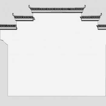 马头墙建筑SU模型下载_sketchup草图大师SKP模型