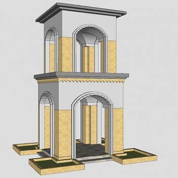 欧式景观塔sketchup模型下载_sketchup草图大师SKP模型