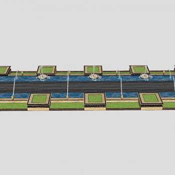 欧式水景蜗牛喷泉景观SU模型下载_sketchup草图大师SKP模型