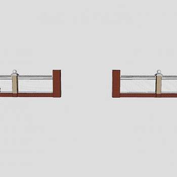 现代普通的围墙SU模型下载_sketchup草图大师SKP模型