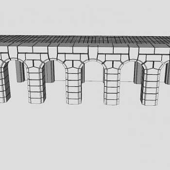 石拱门廊架SU模型下载_sketchup草图大师SKP模型