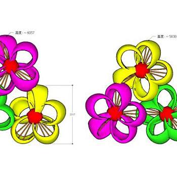 花雕塑SU模型下载_sketchup草图大师SKP模型