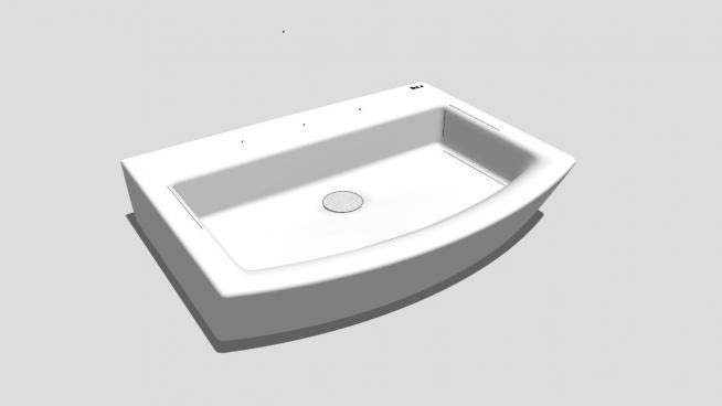 现代陶瓷面盆洗手池SU模型下载_sketchup草图大师SKP模型