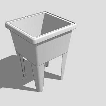 简约洗手台盆SU模型下载_sketchup草图大师SKP模型