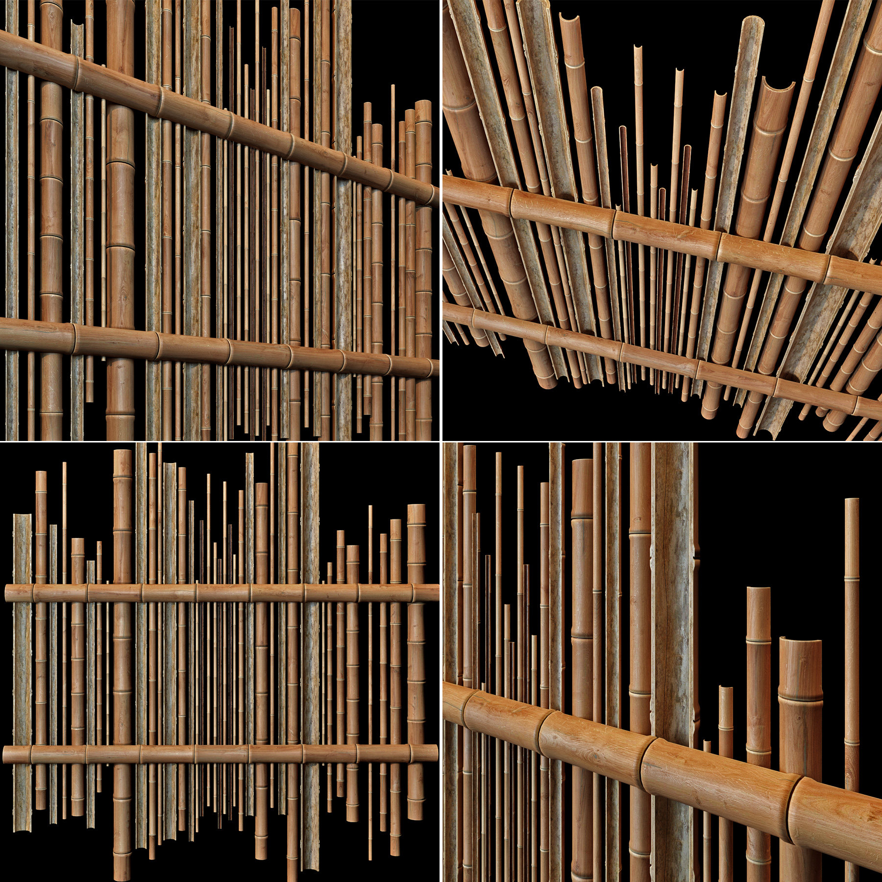 新中式竹子，竹竿3d模型下载