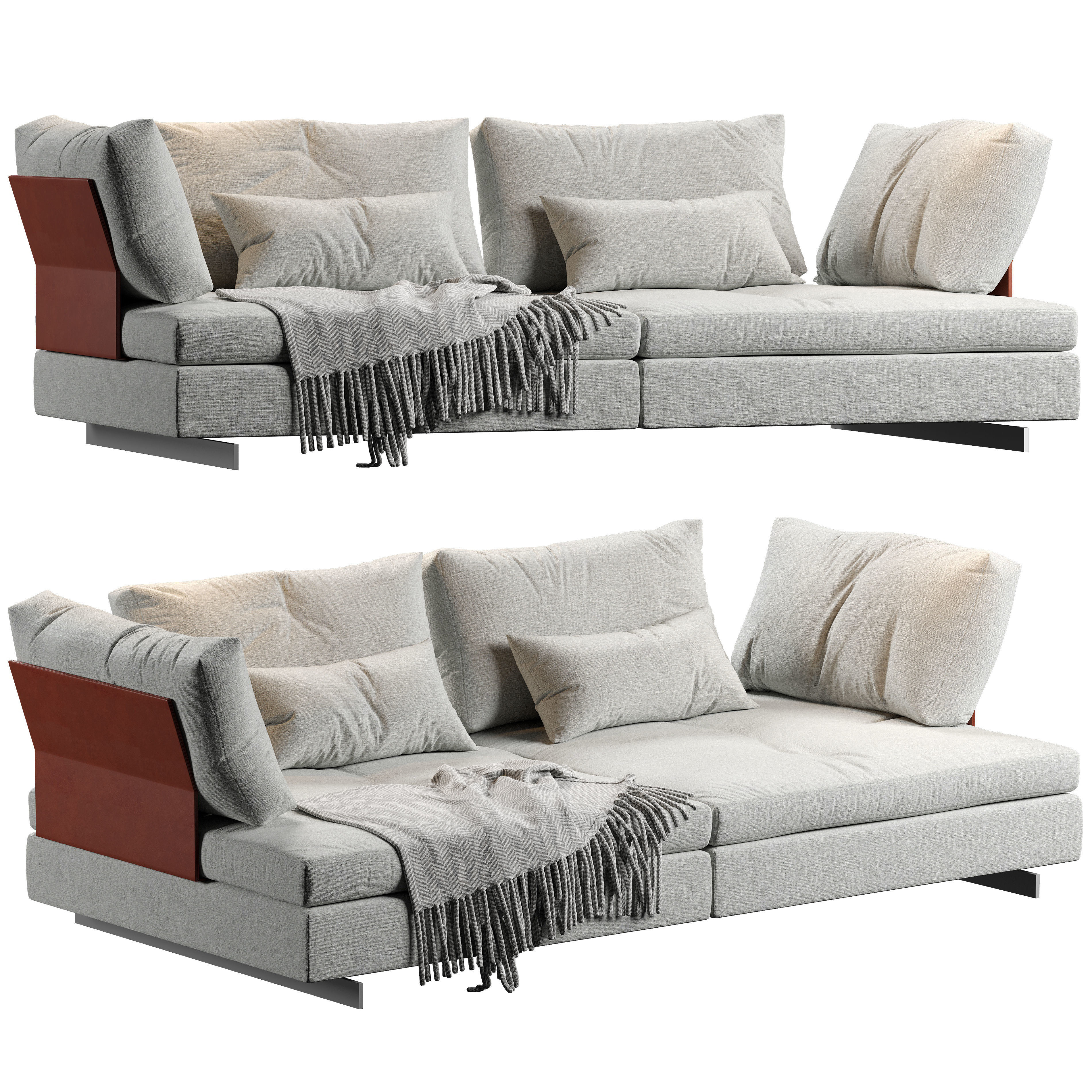 SY015_Bonaldo 现代时尚双人沙发无灯3d模型下载