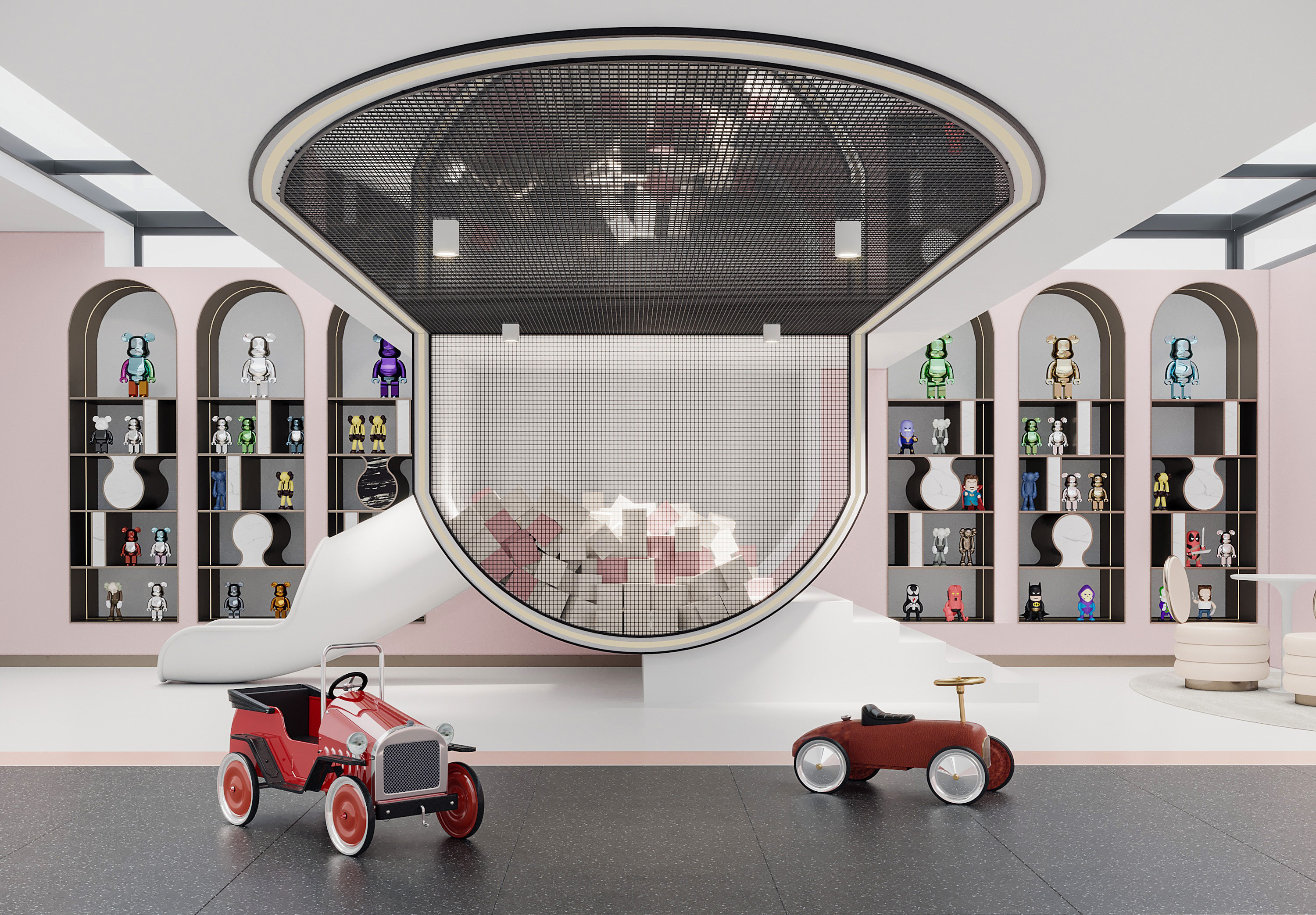 SY021_现代儿童活动区,汽车玩具,玩偶摆件3d模型下载