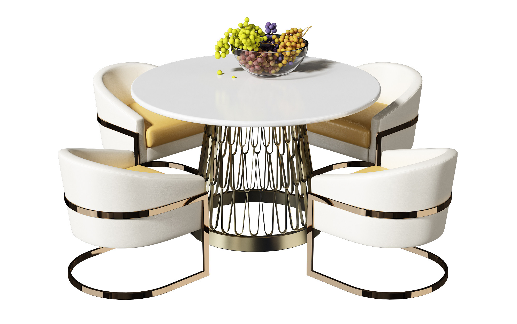 北欧餐桌椅子3d模型下载