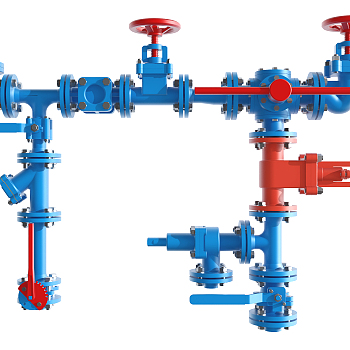 工业管道阀门3d模型下载