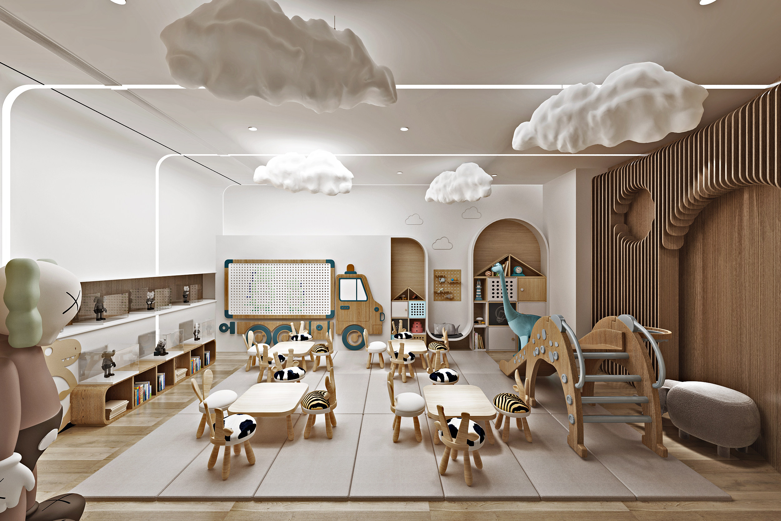 现代幼儿园教室3d模型下载