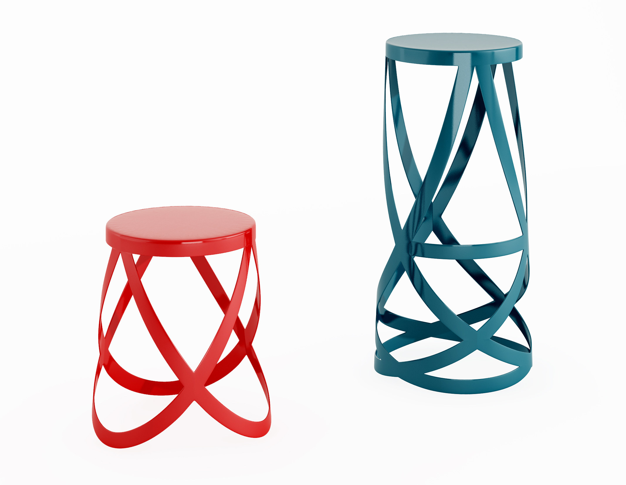 cappellini ribbon 现代吧凳,高脚凳, 吧椅3d模型下载