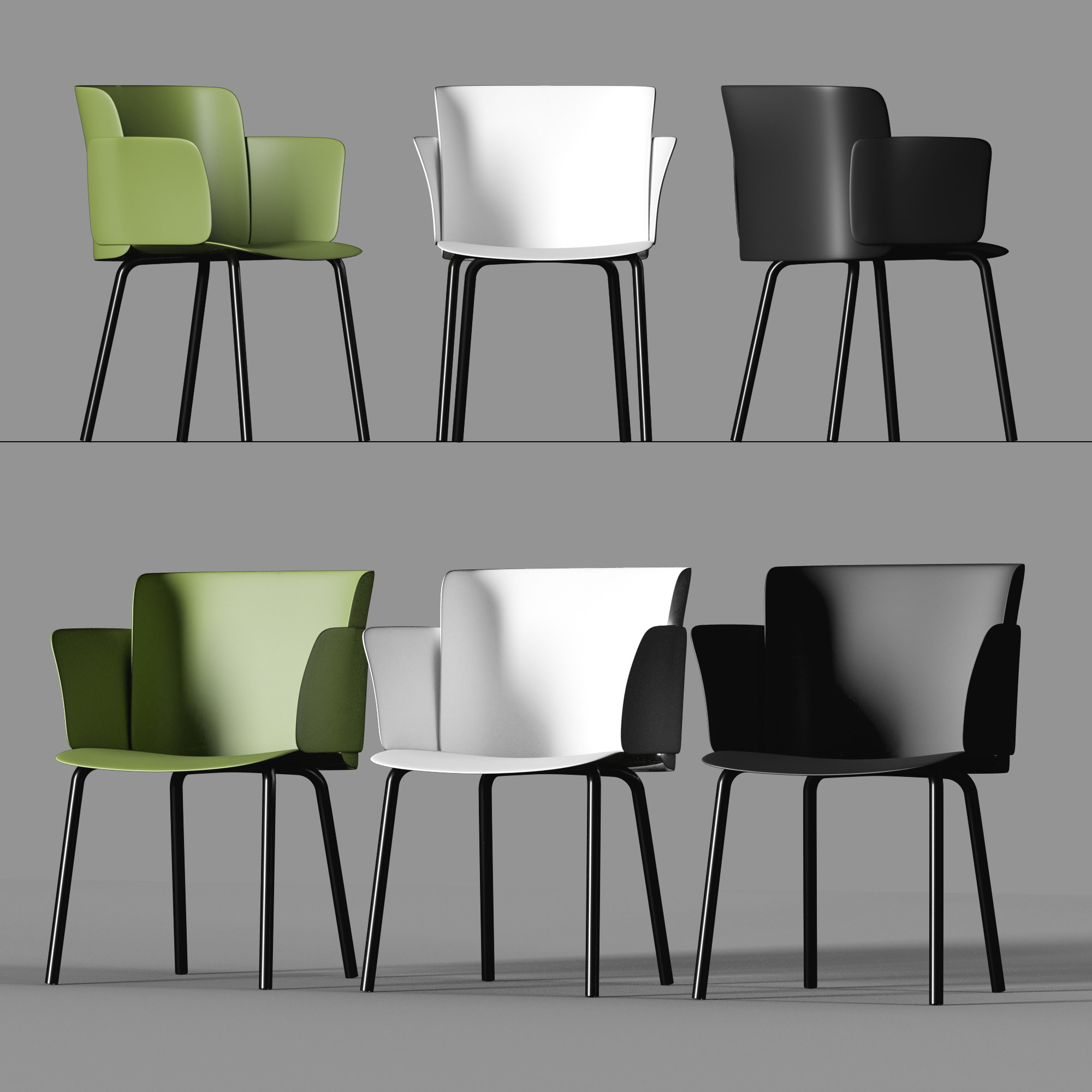 Desalto现代餐椅3d模型下载