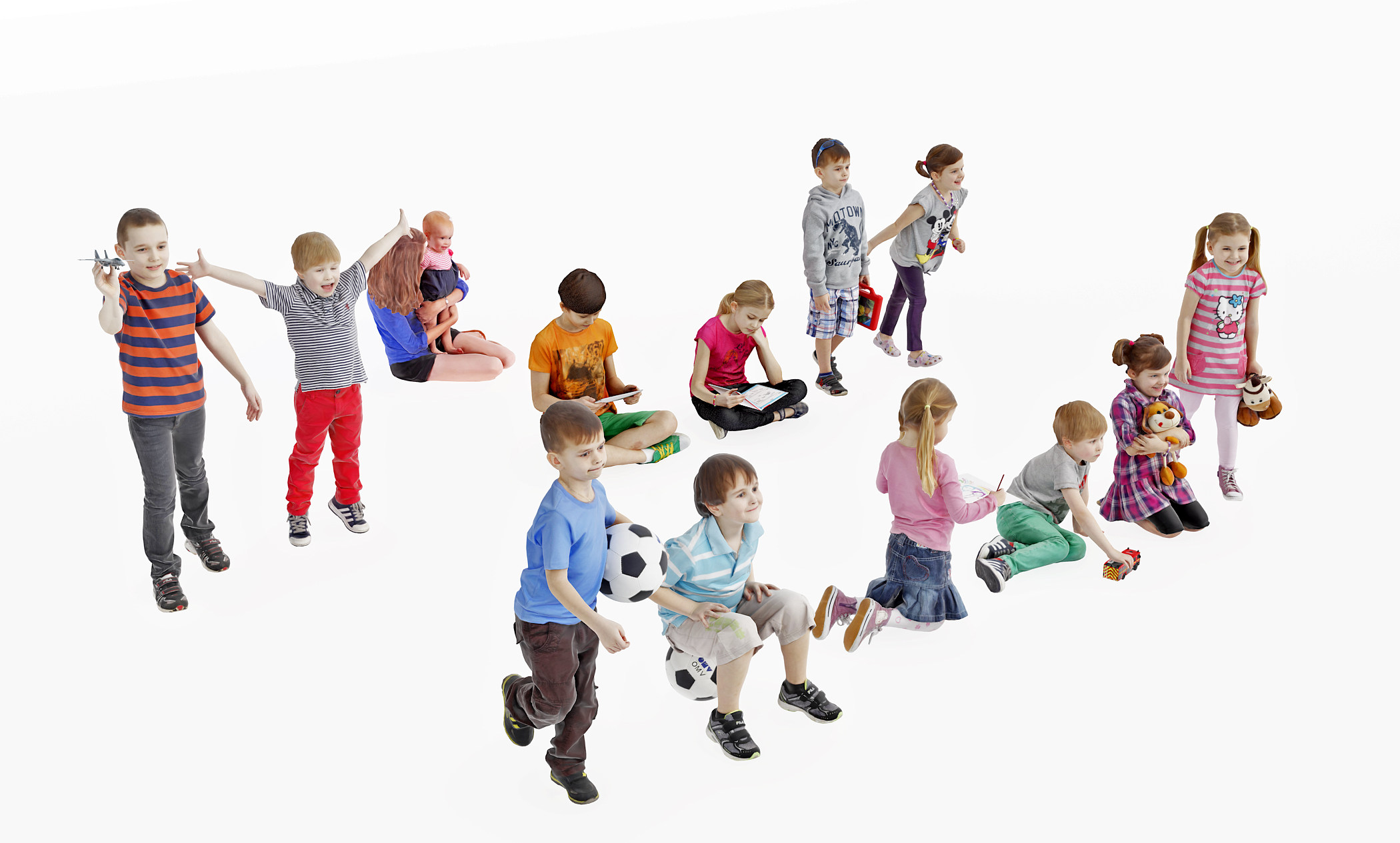 欧式儿童小孩人物3d模型下载