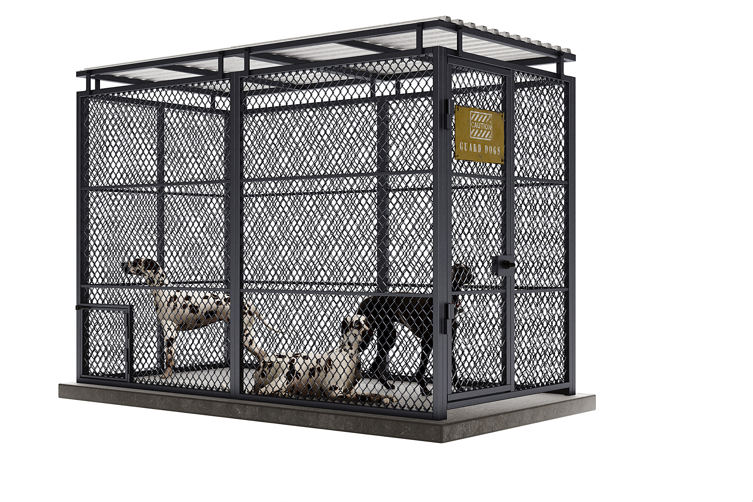 现代动物笼子,狗,铁笼子3d模型下载
