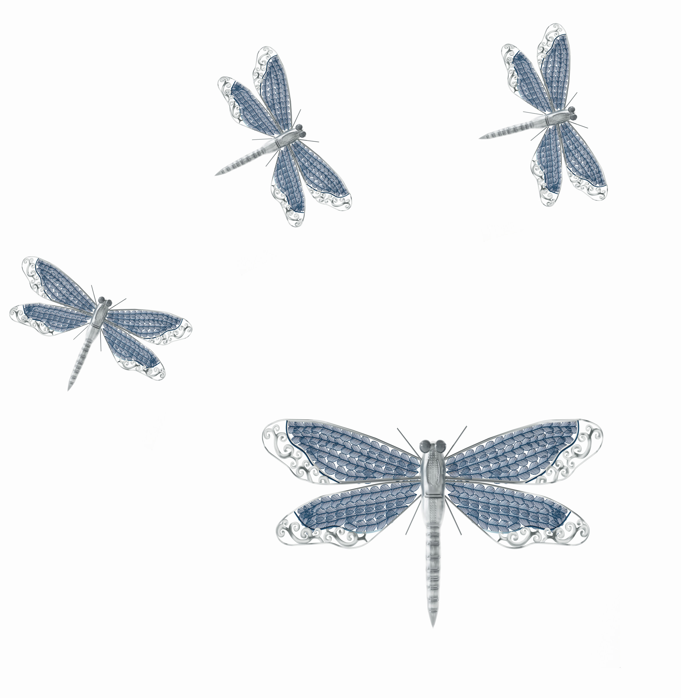 现代蜻蜓,昆虫3d模型下载