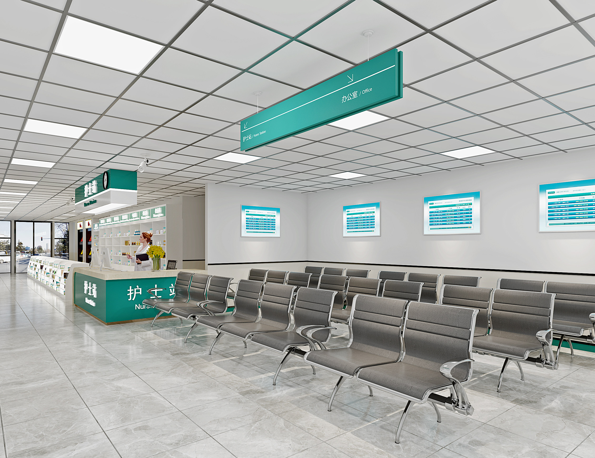 现代医院护士站,3d模型下载