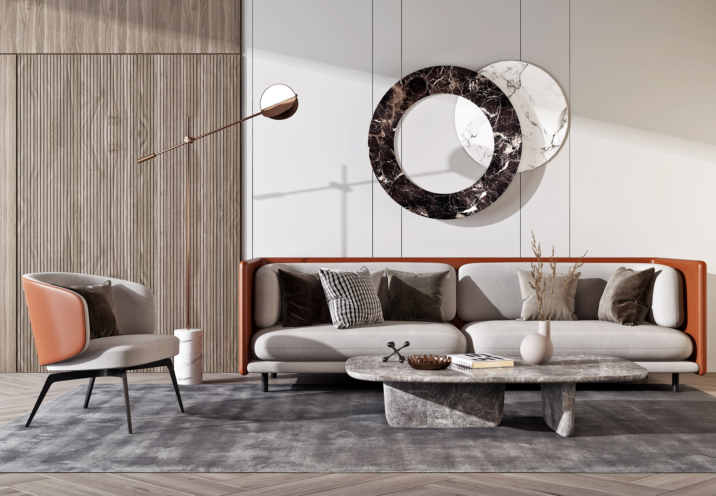 现代沙发,茶几组合,3d模型下载
