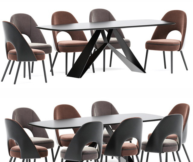 现代防风餐椅桌套装3d模型下载