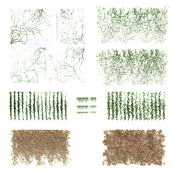 现代藤蔓,植物,户外墙壁绿植墙3d模型下载