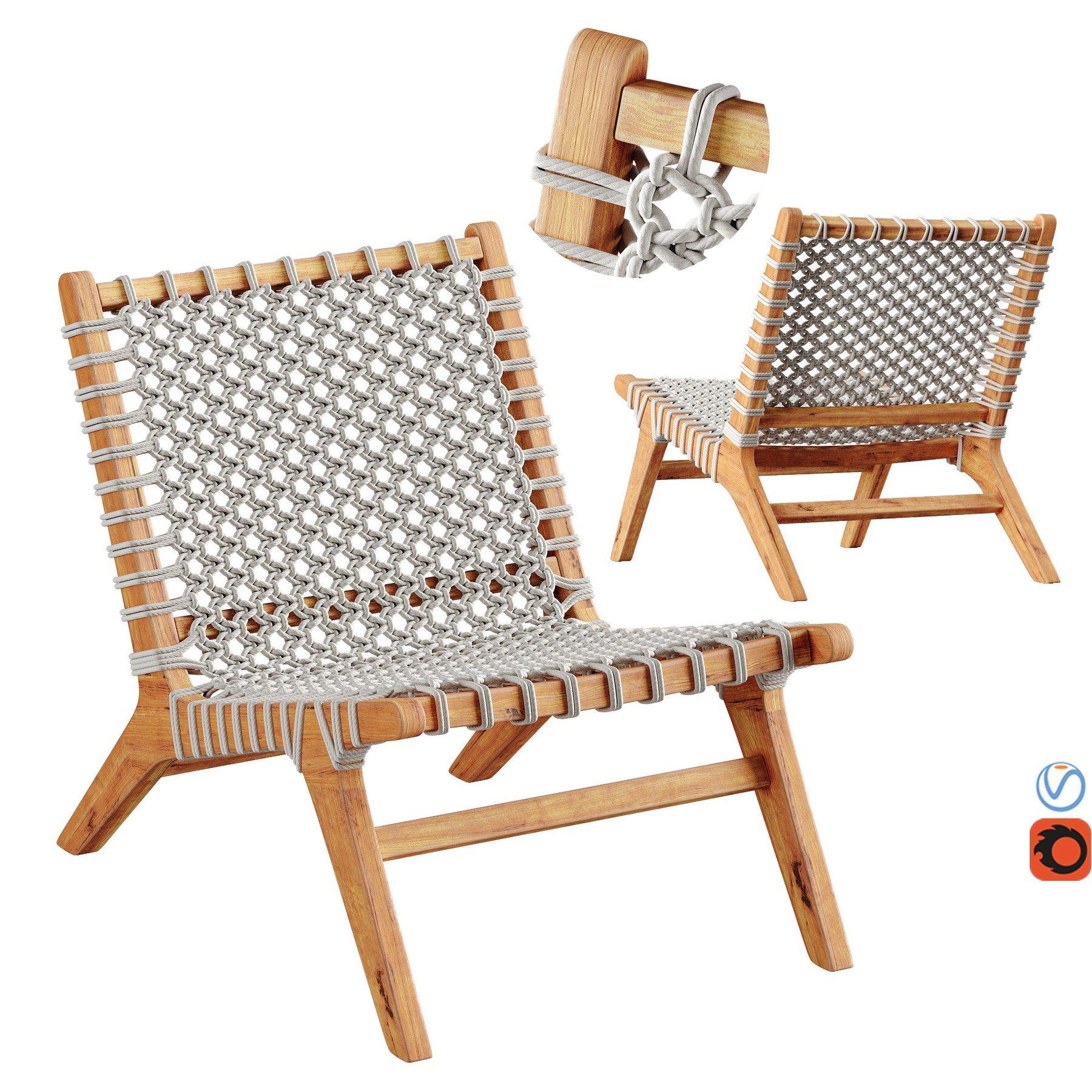 北欧编织单椅3d模型下载